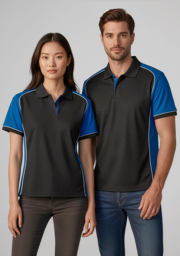 Nitro Womens Short Sleeve Polo - Black/Royal/White - Model