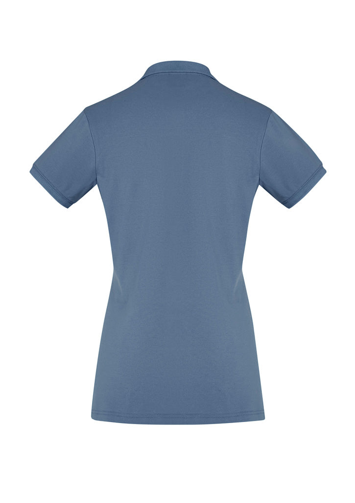 City Womens Short Sleeve Polo - Grey Smoke - Back