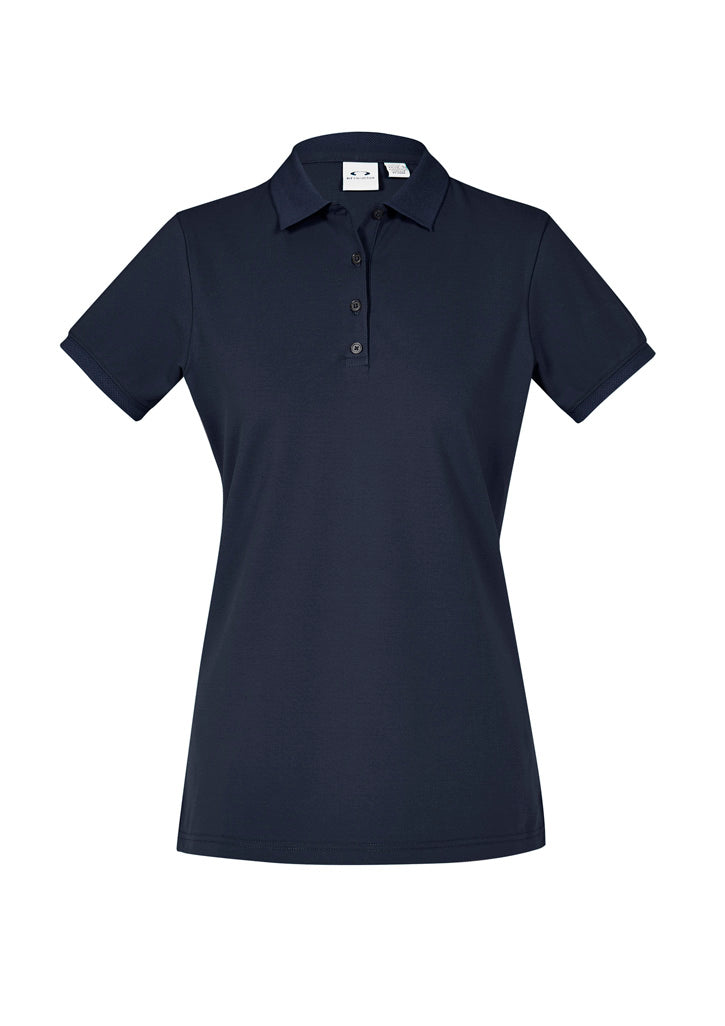 City Womens Short Sleeve Polo - Navy - Front