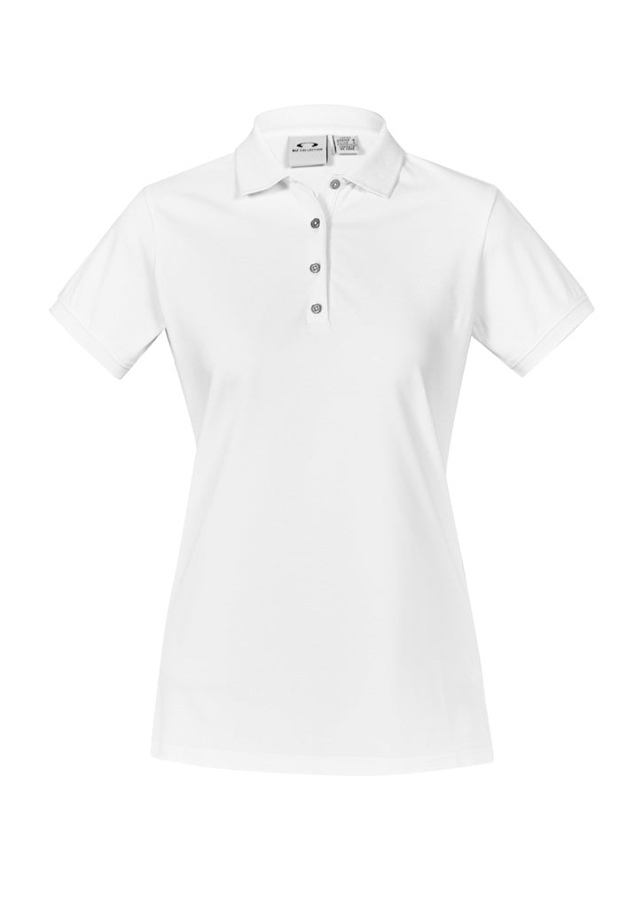 City Womens Short Sleeve Polo - White - Front