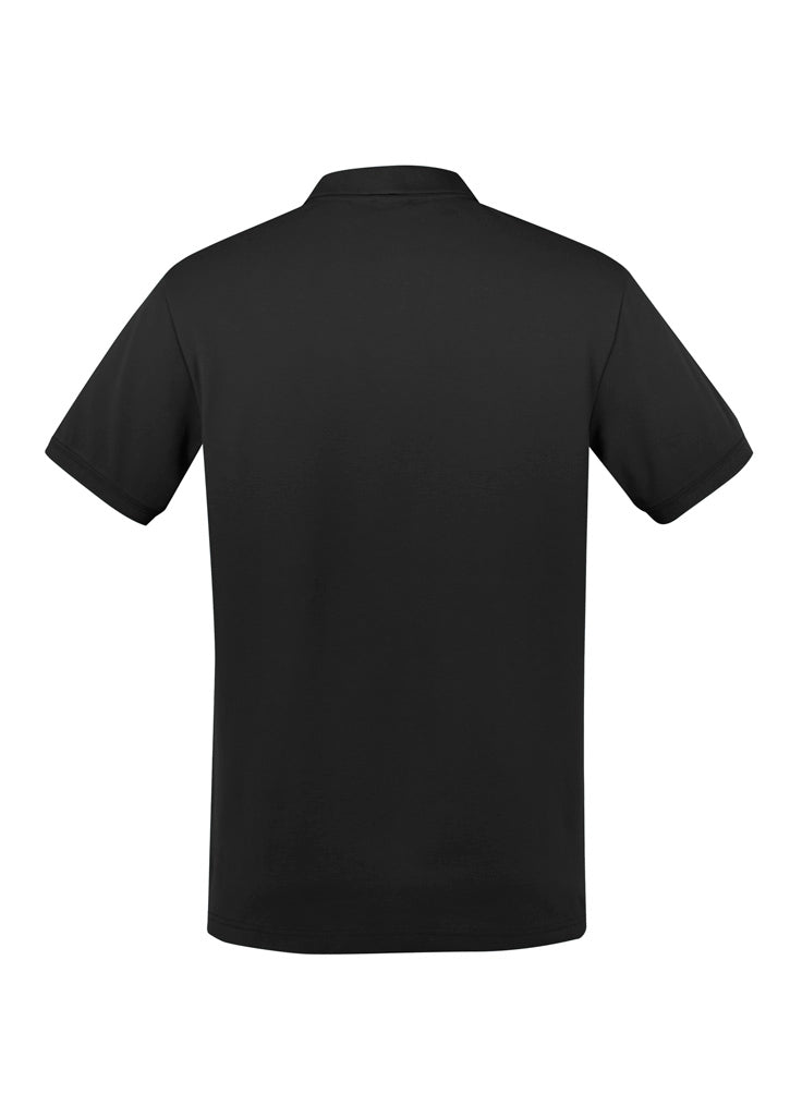 City Mens Short Sleeve Polo - Black - Back