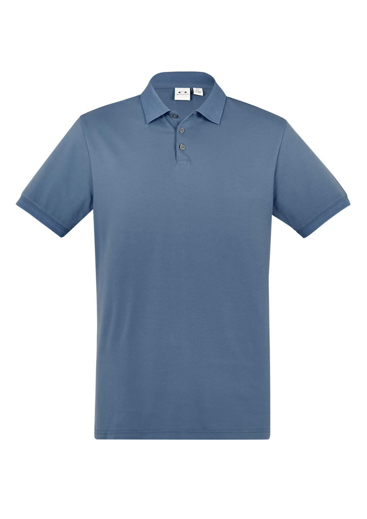 City Mens Short Sleeve Polo - Grey Smoke - Front
