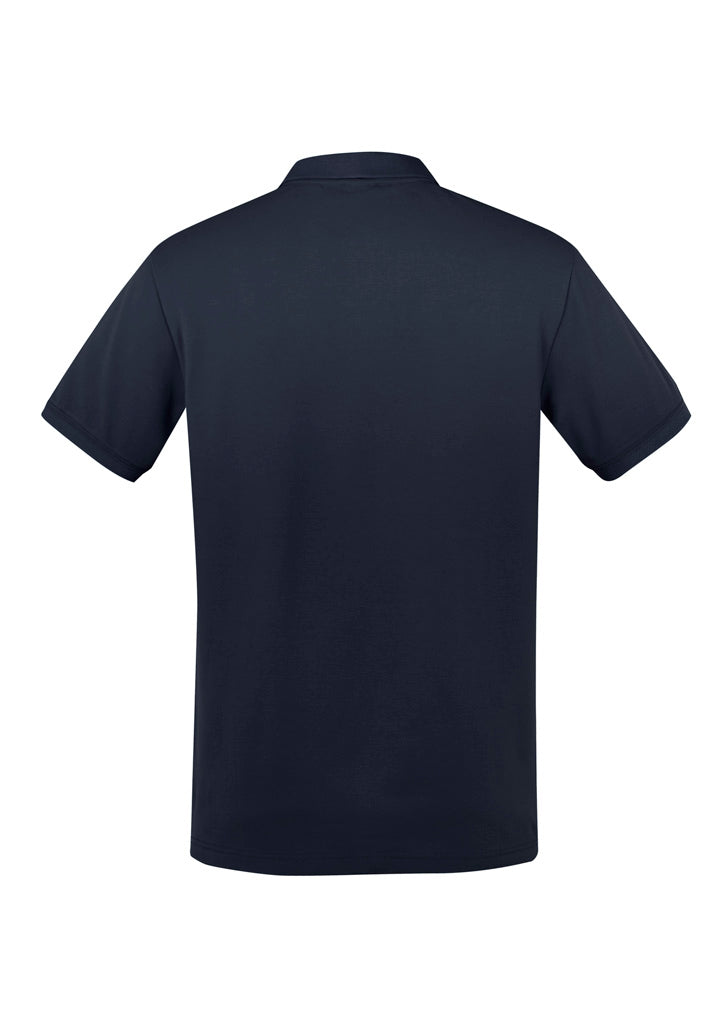 City Mens Short Sleeve Polo - Navy - Back