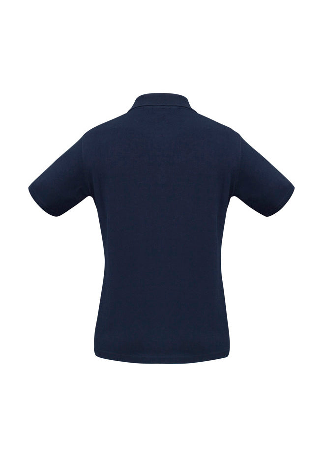 Ice Womens Short Sleeve Polo - Navy - Back