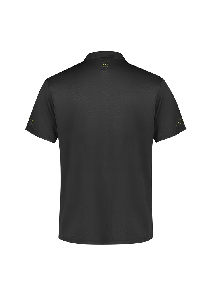 Balance Kids Short Sleeve Polo - Grey/Fluoro Lime - Back