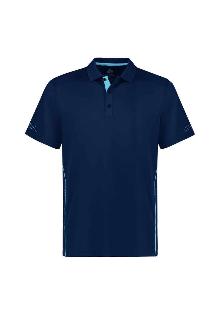 Balance Kids Short Sleeve Polo - Navy/Sky - Front