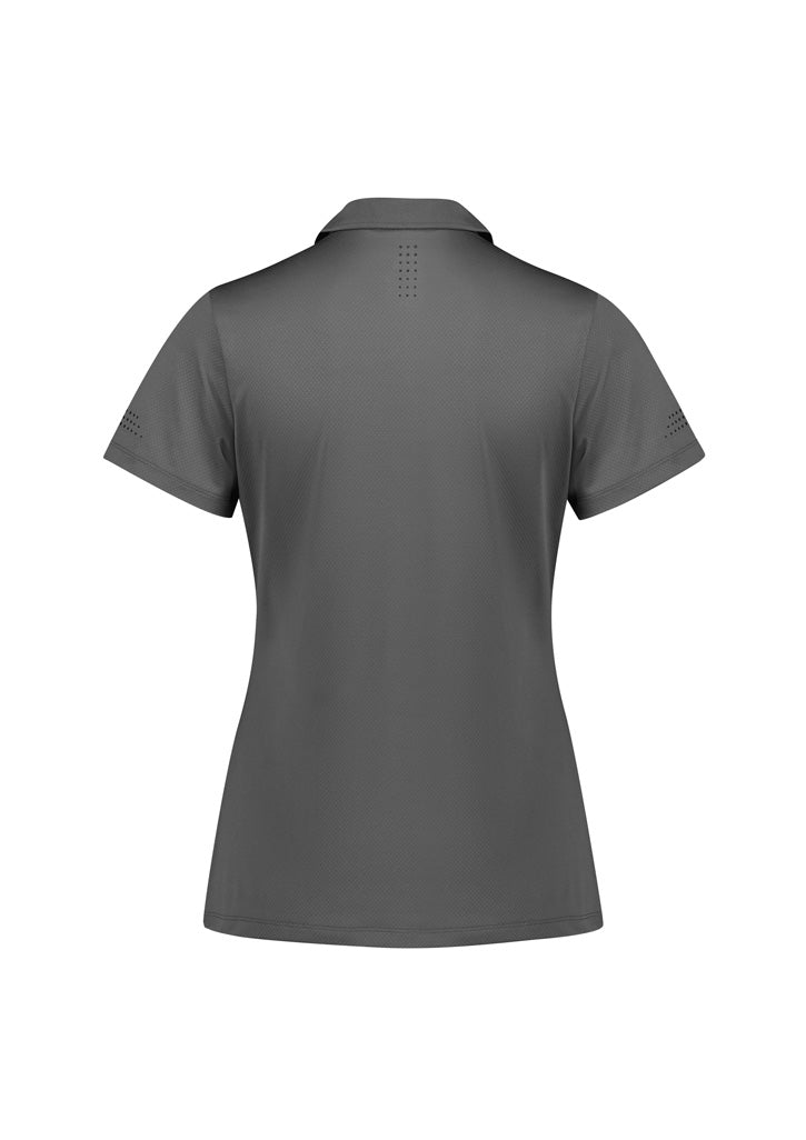 Balance Womens Short Sleeve Polo - Ash/Black - Back