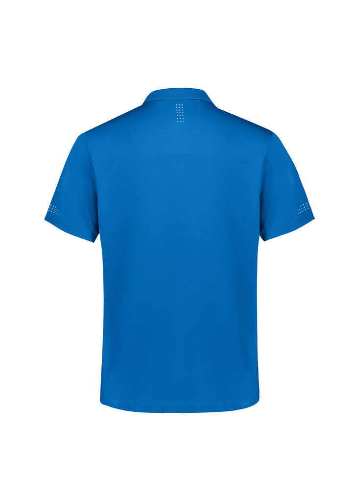 Balance Mens Short Sleeve Polo - Royal/White - Back