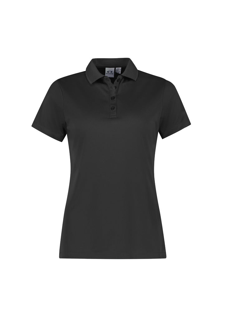 Action Womens Short Sleeve Polo - Grey - Front