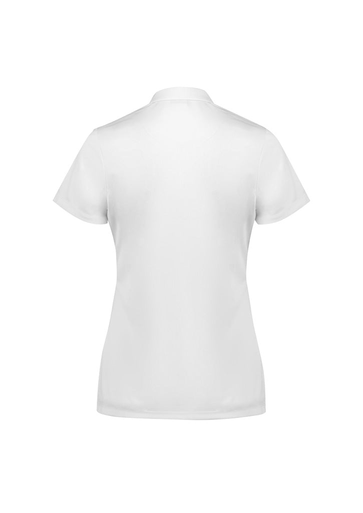 Action Womens Short Sleeve Polo - White - Back