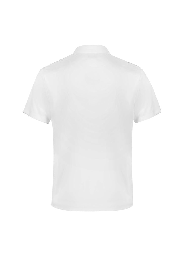 Action Mens Short Sleeve Polo - White - Back