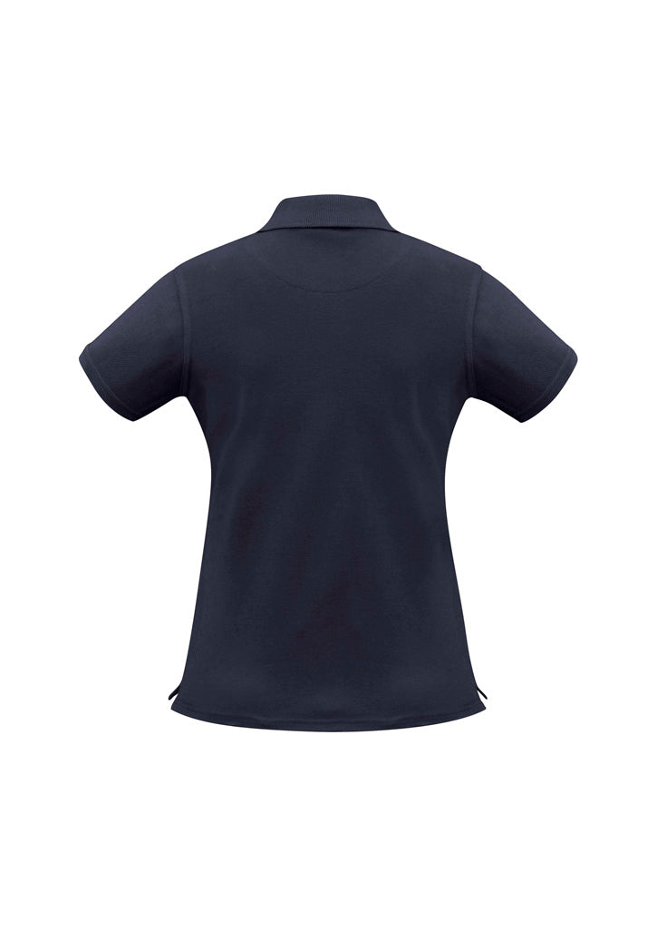 Neon Womens Short Sleeve Polo - Navy - Back