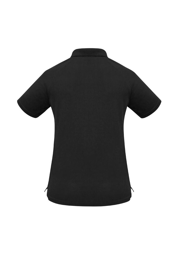 Sprint Womens Short Sleeve Polo - Black - Back