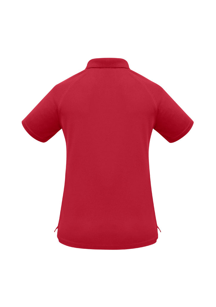 Sprint Womens Short Sleeve Polo - Red - Back