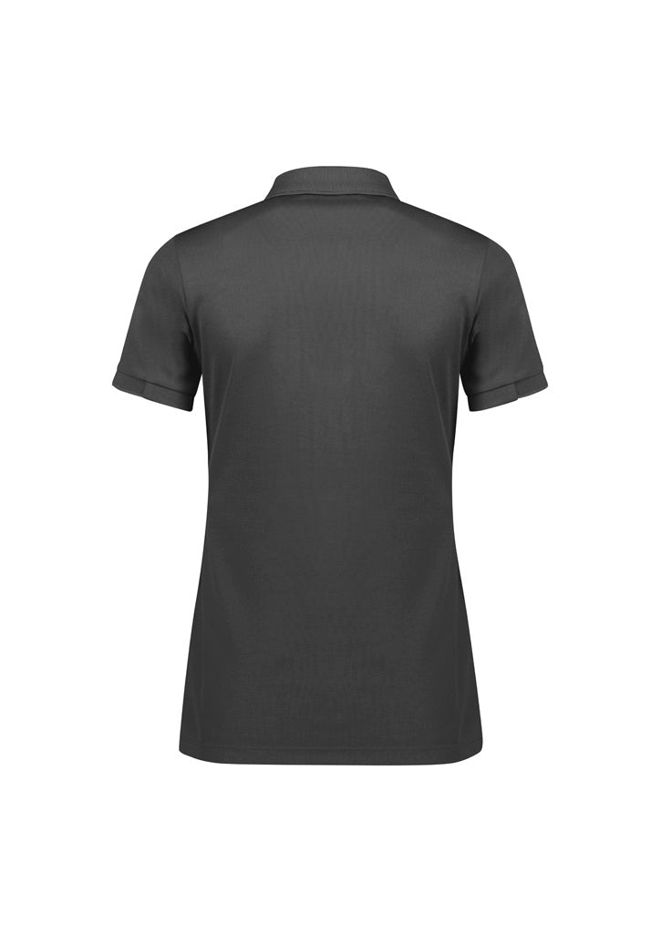 Focus Womens Short Sleeve Polo - Charcoal/Charcoal - Back