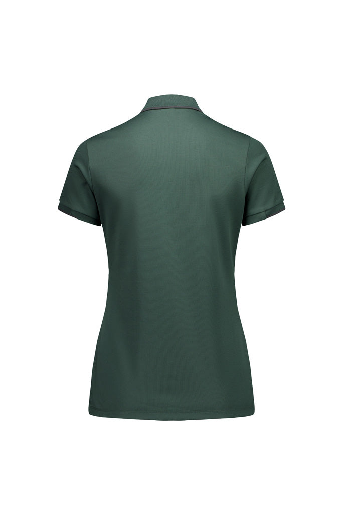 Focus Womens Short Sleeve Polo - Seafoam/Charcoal - Back