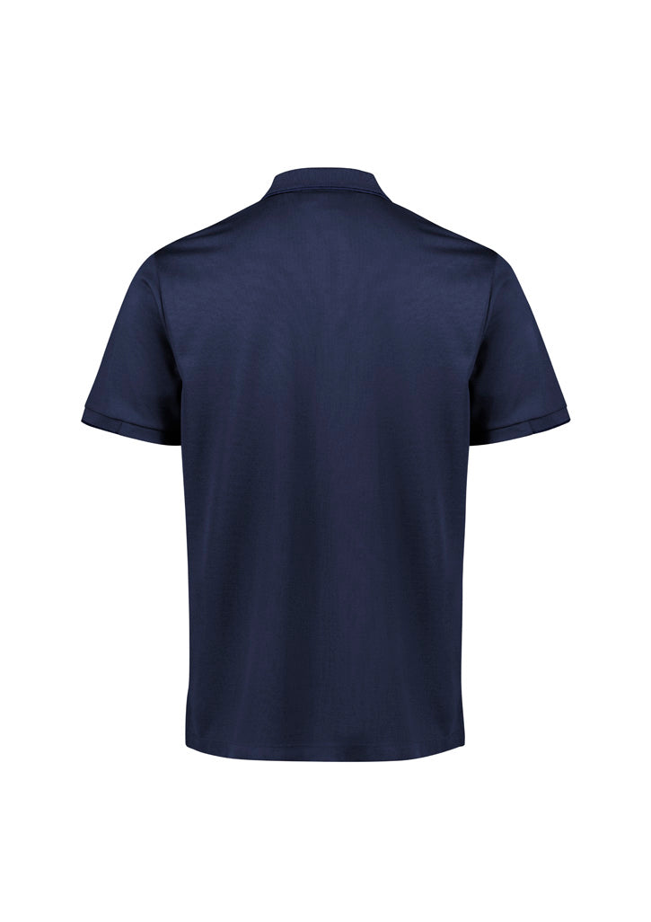 Focus Mens Short Sleeve Polo - Navy/Navy - Back