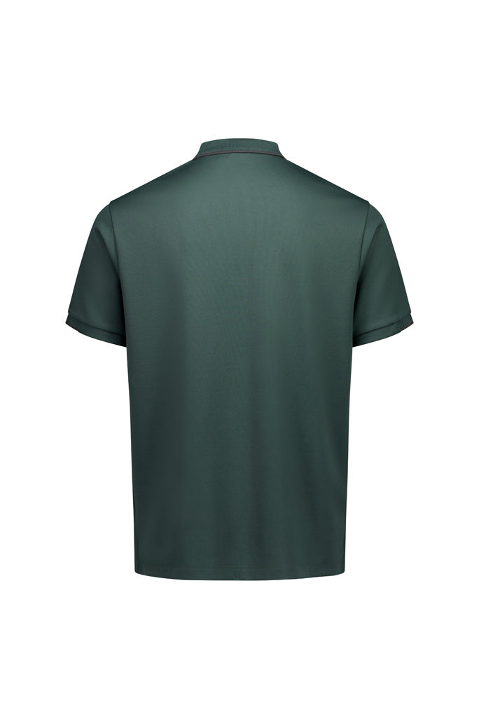 Focus Mens Short Sleeve Polo - Seafoam/Charcoal - Back