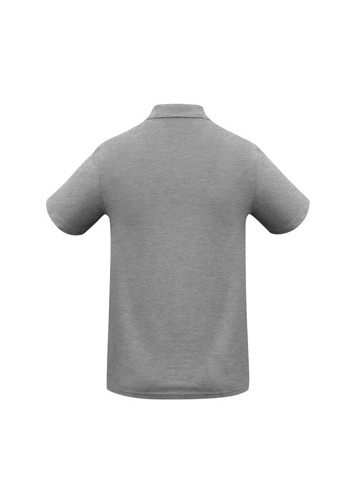 Crew Kids Short Sleeve Polo - Grey Marle - Back
