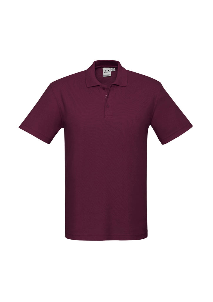Crew Kids Short Sleeve Polo - Maroon - Front