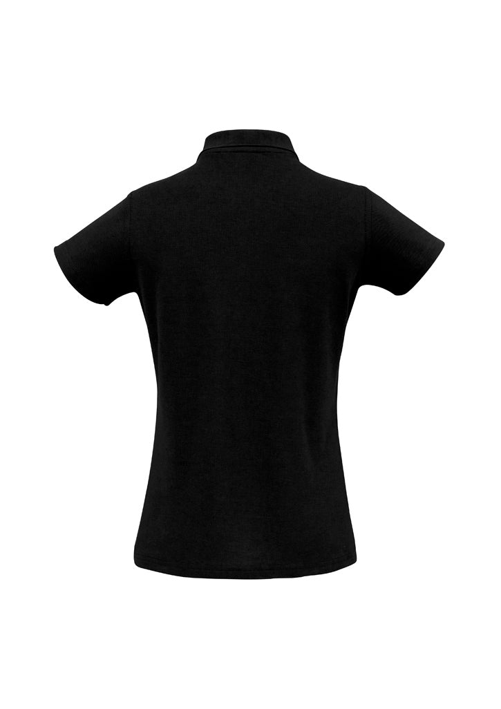 Crew Womens Short Sleeve Polo - Black - Back