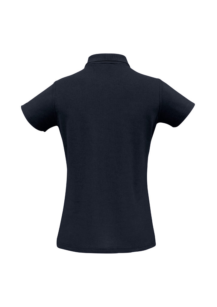 Crew Womens Short Sleeve Polo - Navy - Back