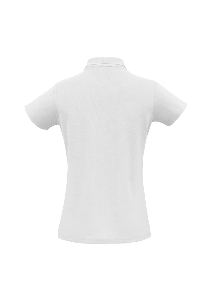 Crew Womens Short Sleeve Polo - White - Back