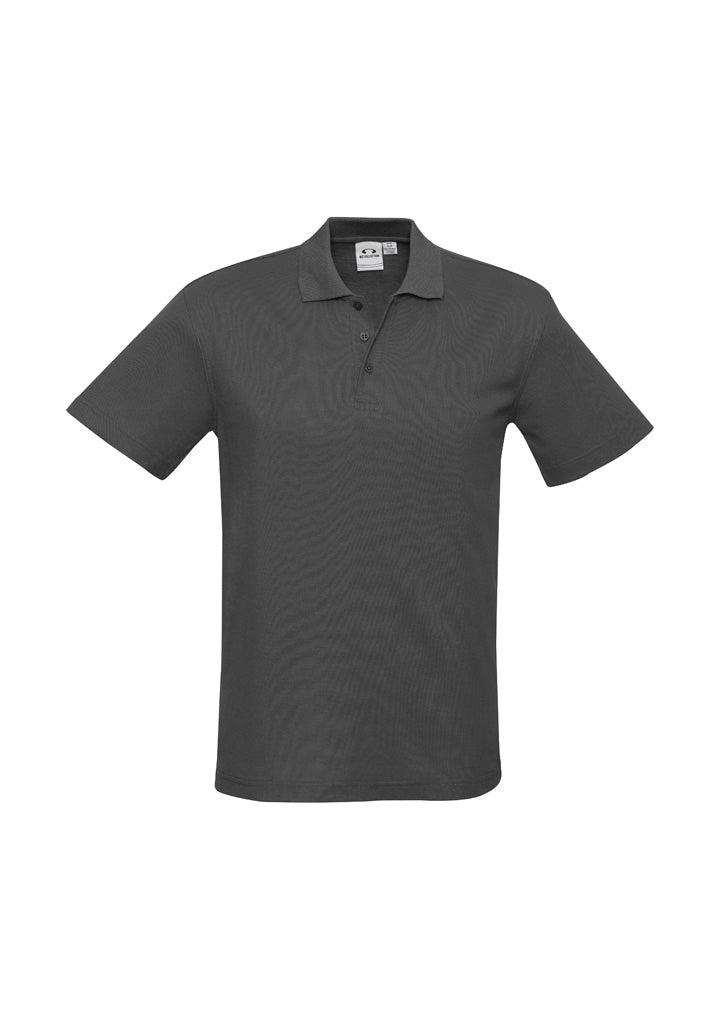 Crew Mens Short Sleeve Polo - Charcoal - Front