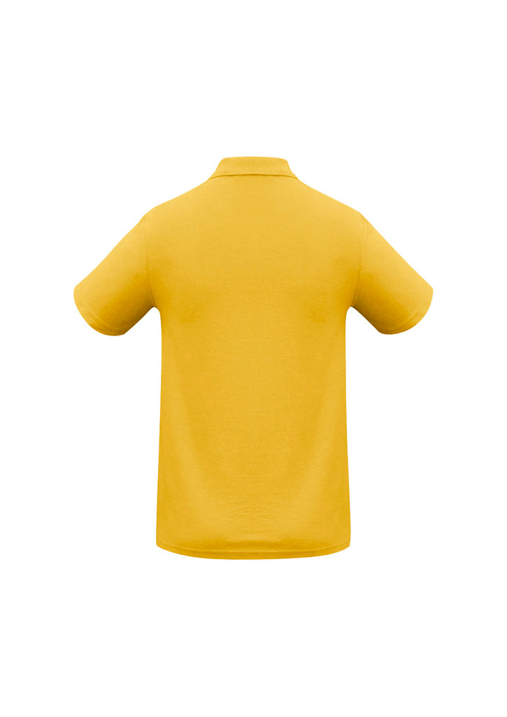 Crew Mens Short Sleeve Polo - Gold - Back