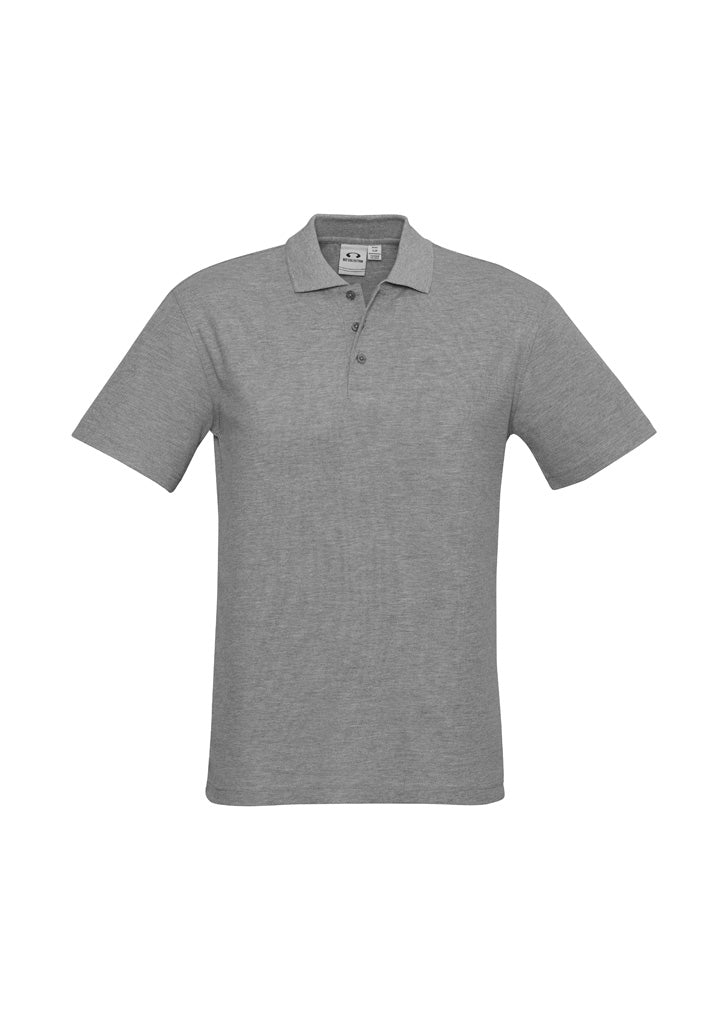 Crew Mens Short Sleeve Polo - Grey Marle - Front