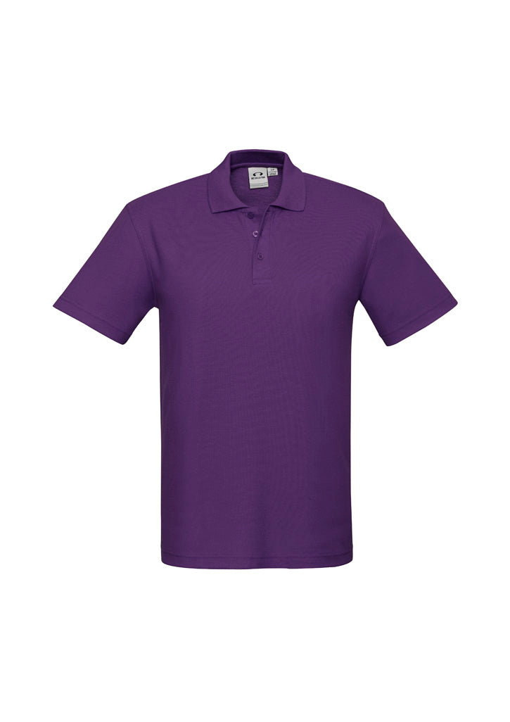 Crew Mens Short Sleeve Polo - Purple - Front