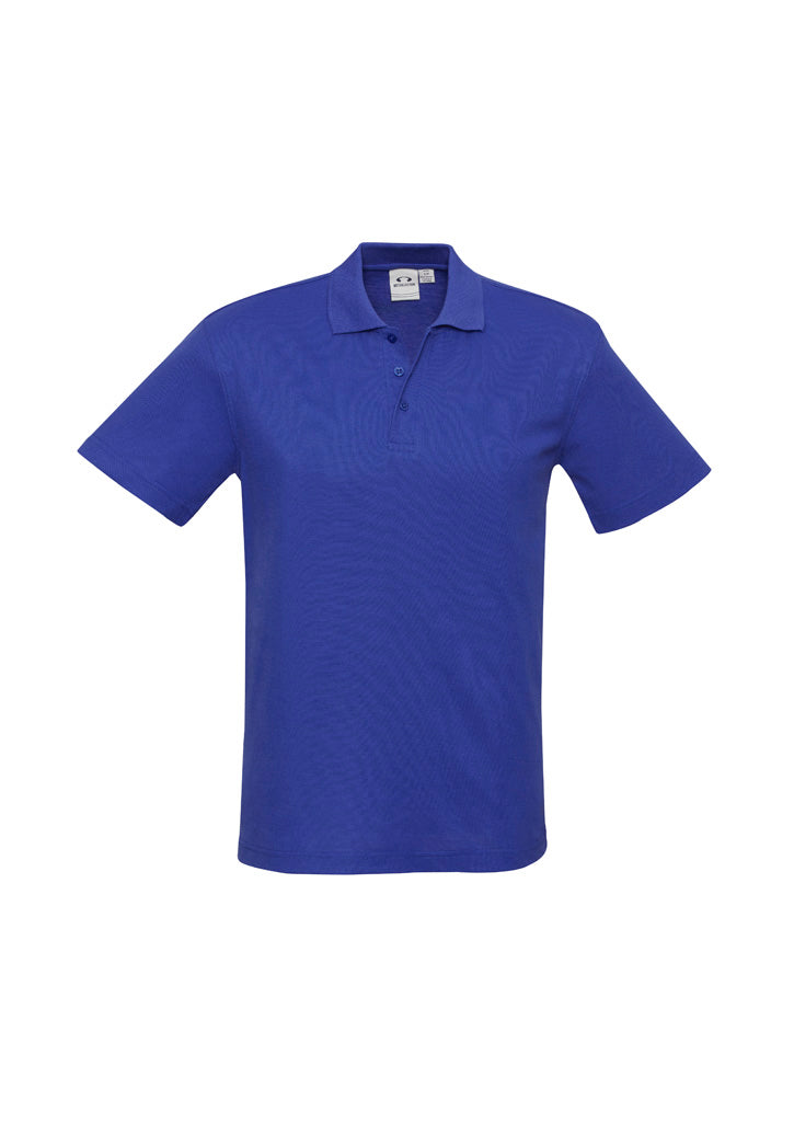 Crew Mens Short Sleeve Polo - Royal - Front