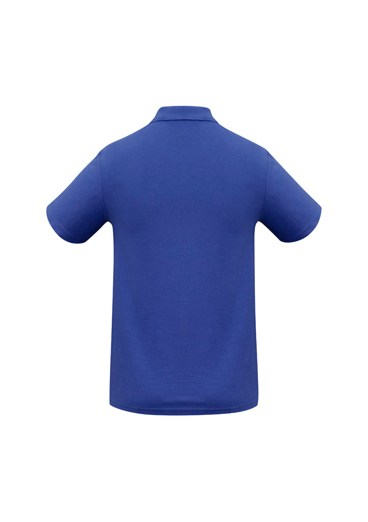 Crew Mens Short Sleeve Polo - Royal - Back