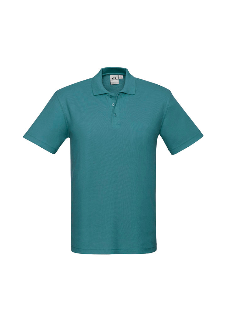 Crew Mens Short Sleeve Polo - Teal - Front