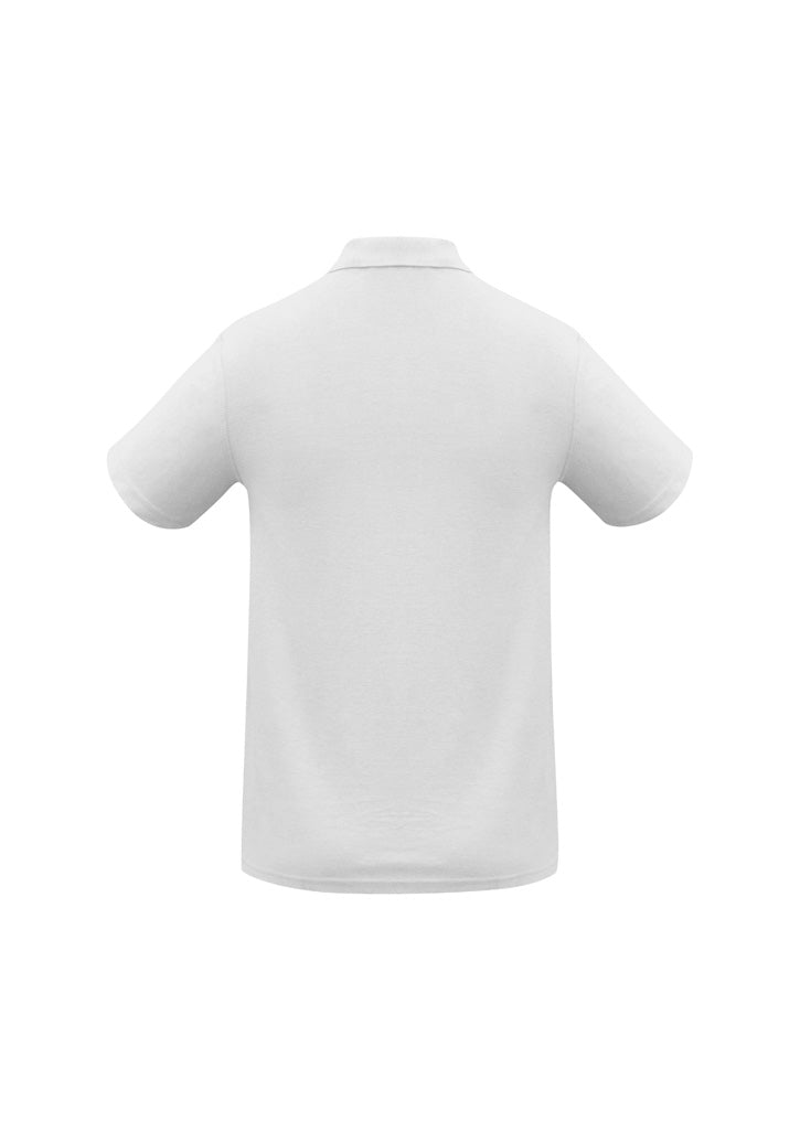 Crew Mens Short Sleeve Polo - White - Back