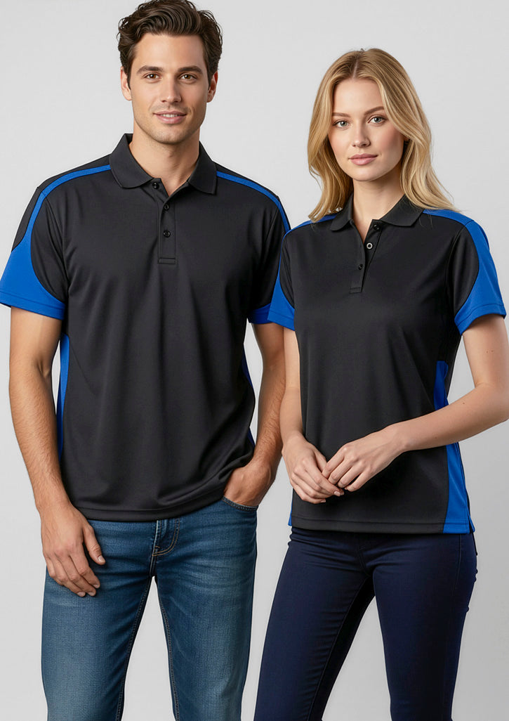 Talon Womens Short Sleeve Polo - Black/Royal - Model