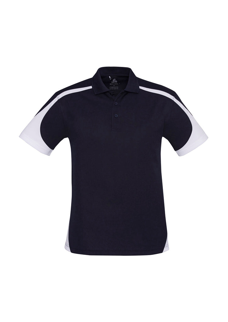 Talon Mens Short Sleeve Polo - Navy/White - Front