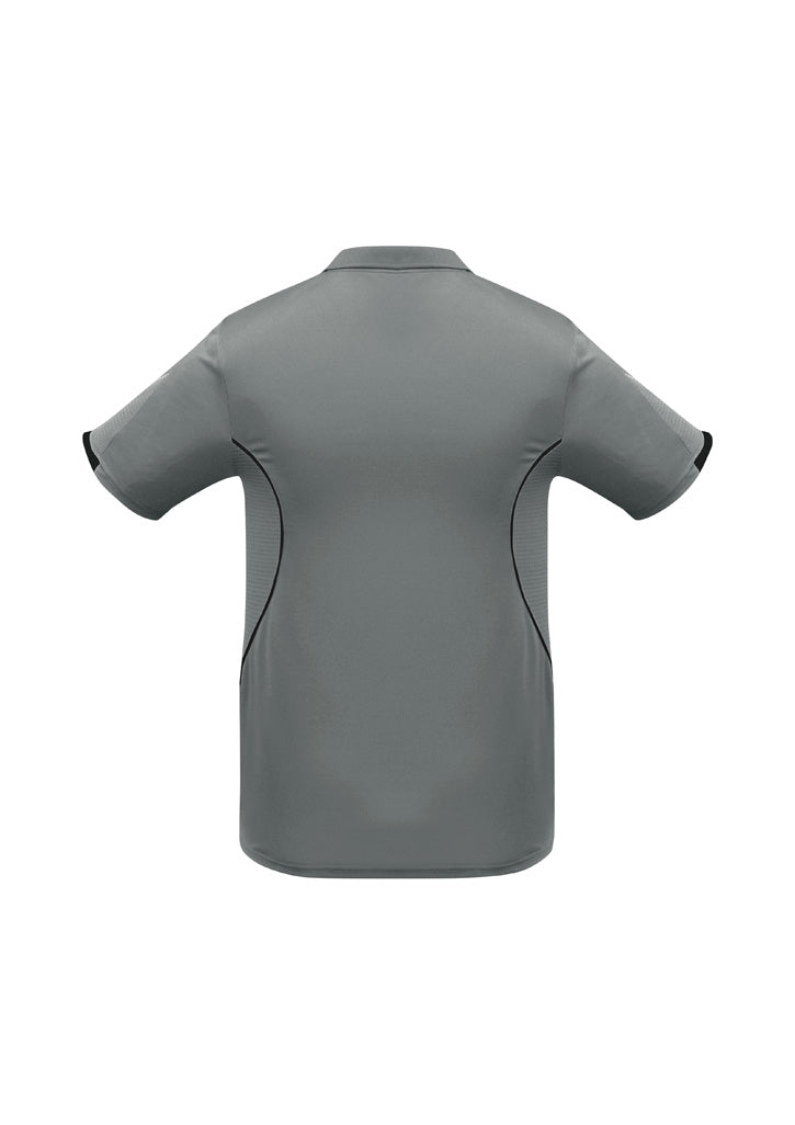 Razor Mens Short Sleeve Polo - Ash/Black - Back