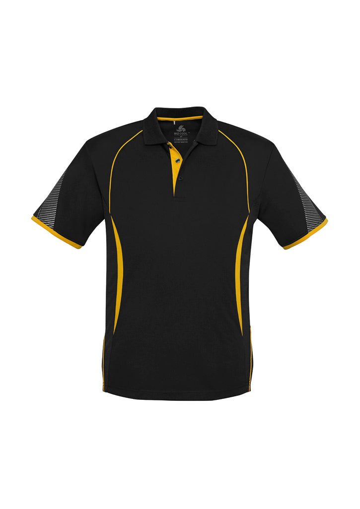 Razor Mens Short Sleeve Polo - Black/Gold