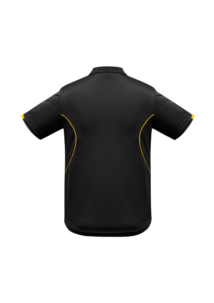 Razor Mens Short Sleeve Polo - Black/Gold - Back