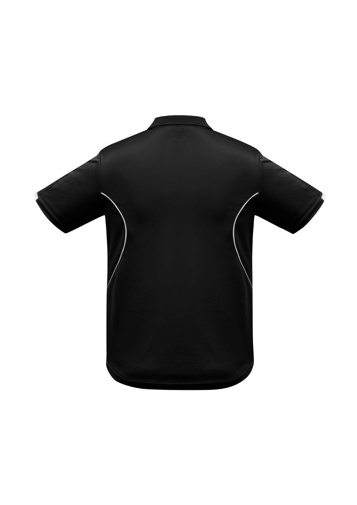 Razor Mens Short Sleeve Polo - Black/White - Back