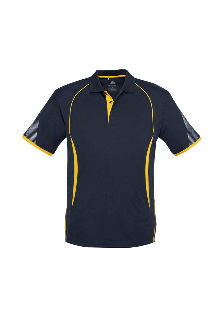 Razor Mens Short Sleeve Polo - Navy/Gold