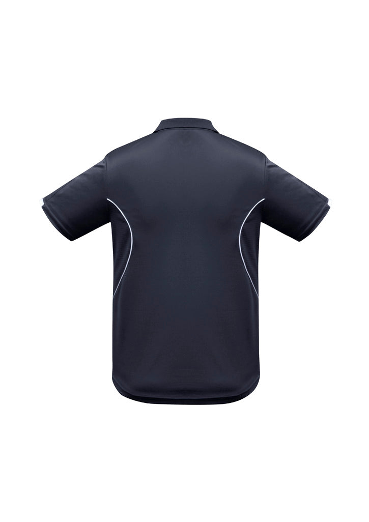 Razor Mens Short Sleeve Polo - Navy/White - Back