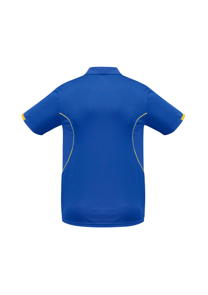 Razor Mens Short Sleeve Polo - Royal/Gold - Back