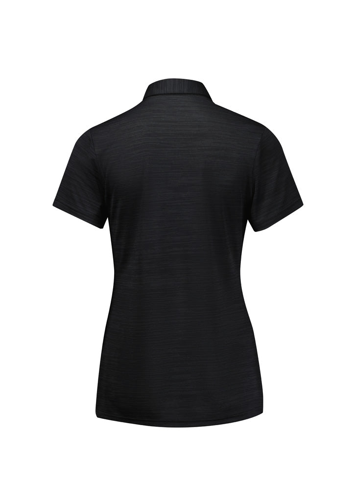 Orbit Womens Short Sleeve Polo - Black - Back