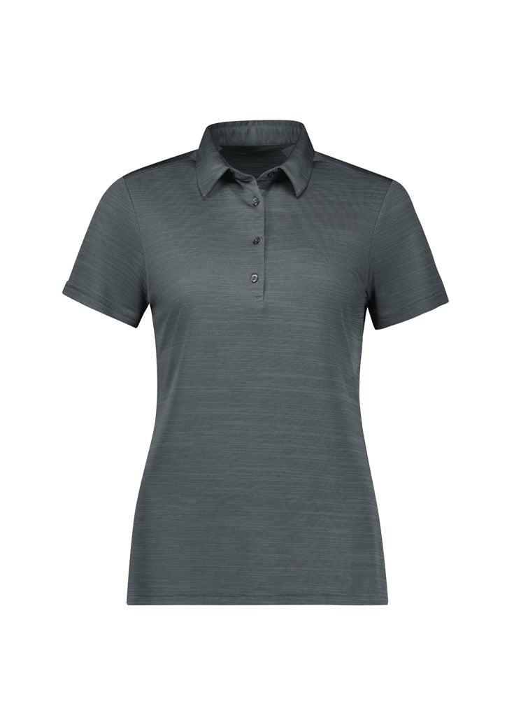 Orbit Womens Short Sleeve Polo - Dark Grey Carbon - Front