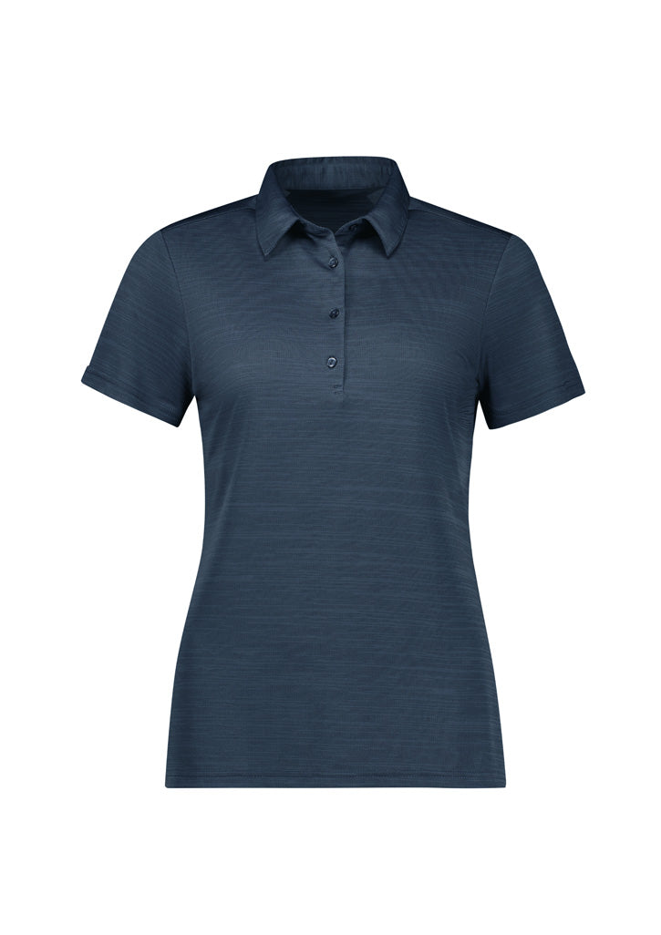 Orbit Womens Short Sleeve Polo - Navy - Front