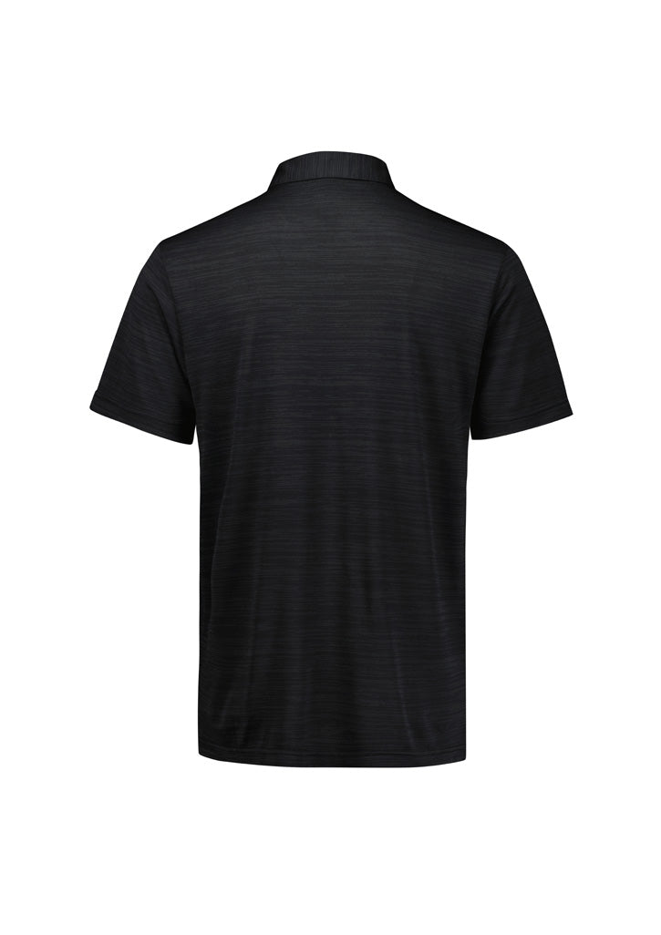 Orbit Mens Short Sleeve Polo - Black - Back