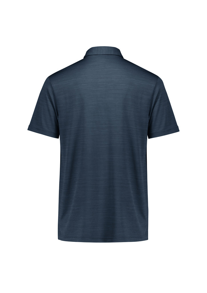 Orbit Mens Short Sleeve Polo - Navy - Back