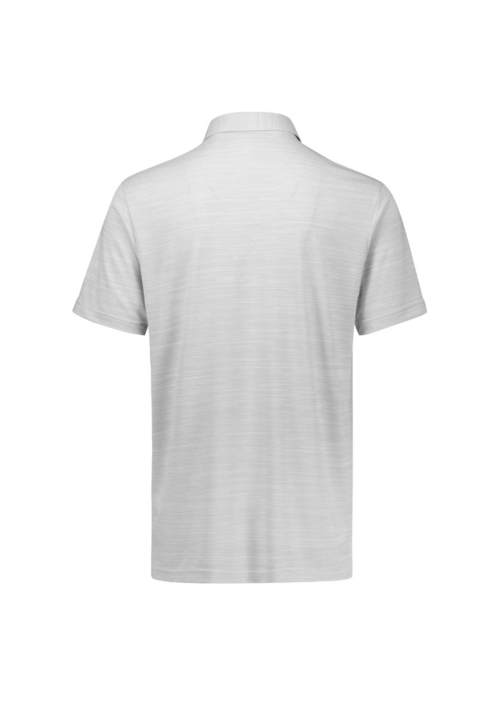 Orbit Mens Short Sleeve Polo - Silver - Back